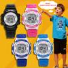 Fashion Waterproof Children Boy LCD Digital Stopwatch Date Rubber Sport Wrist Watch