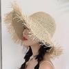 Wide Brim Straw Hat Straw Weave Fisherman Hat Fashion Sunshade Hat