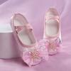 1 Pair of Bow Knot Girls' Dancing Shoes Satin Cat Claw Shoes Beautiful Princess Shoes  Perform