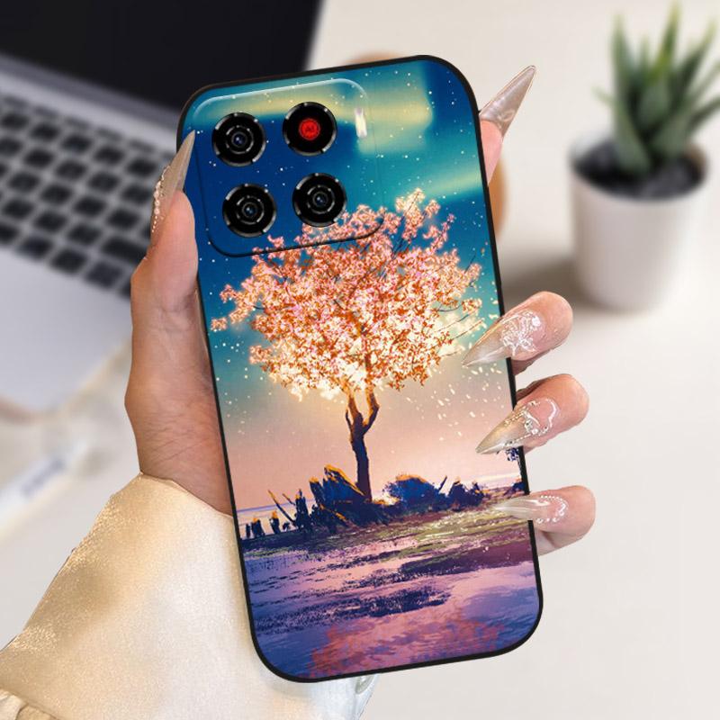 Чехол для ZTE Blade A56 Цветы Волк Мягкий Силиконовый Чехол для Телефона Для ZTE Blade A 56 TPU Ударопрочный Чехол BladeA56 4G Z2473 Fundas