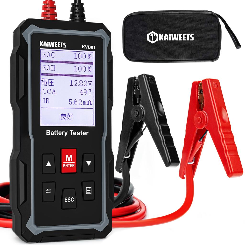 Battery Tester 12v/24v Battery Checker CCA Value Resistance Value Load Voltage