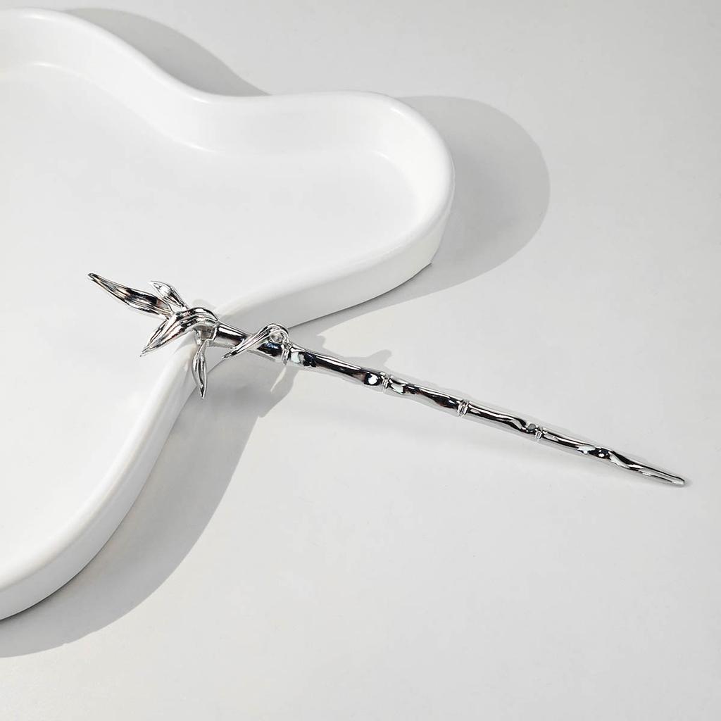 Национальный стиль Новая китайская заколка для волос Жидкий металл Бабочка Заколка Полумесяц Набор Бриллианты Винтаж Бамбуковые сочленения Кисточка Заколка для волос Прическа Заколка