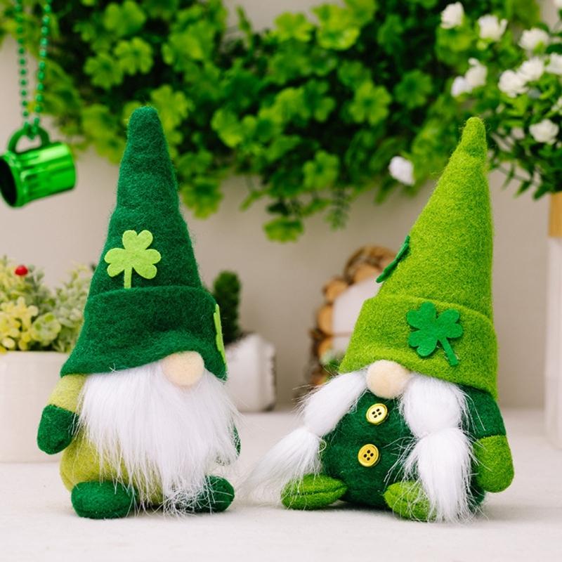 Patrick Day Gnome Decorations Handmade Gnome Ornament, Handmade Gnome Gift for Kid Adult Patrick Day Festival