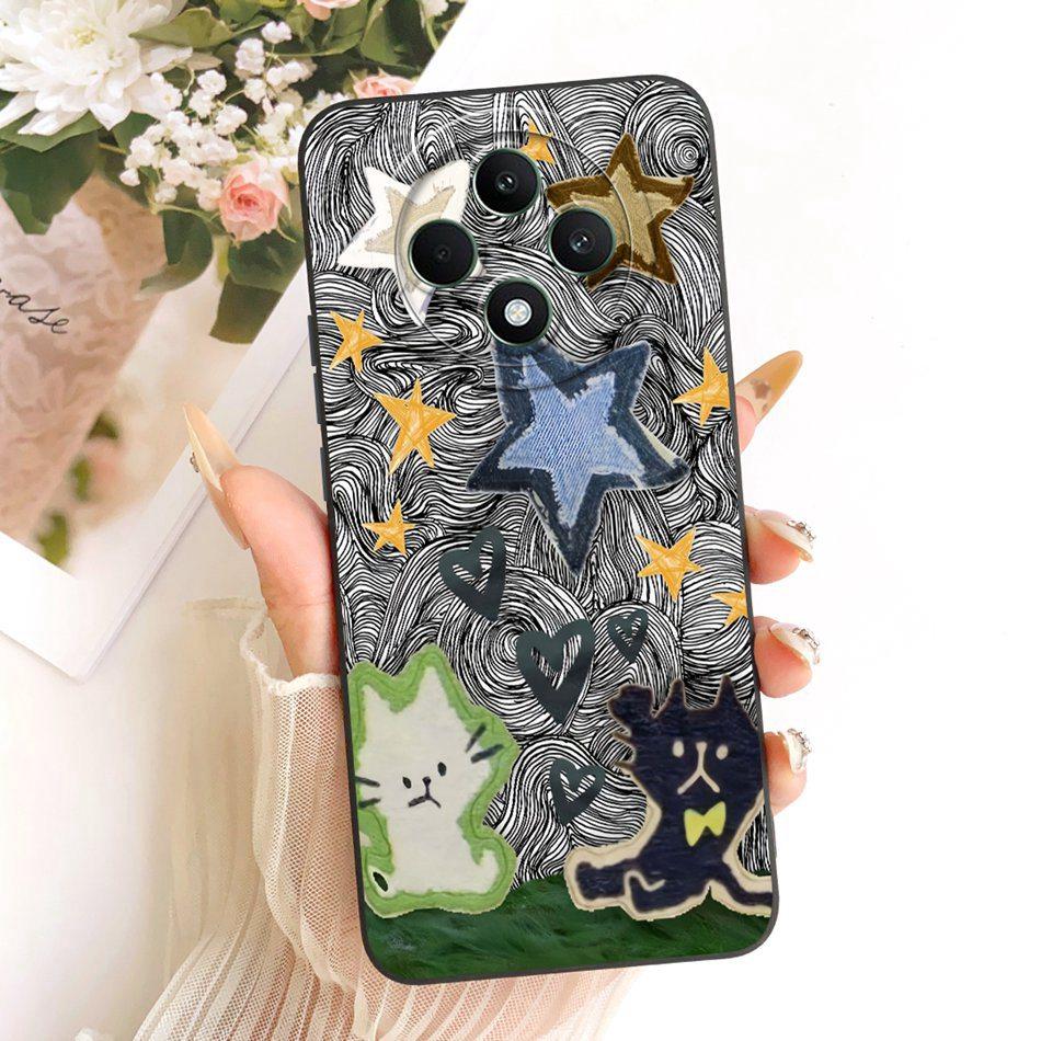 For OPPO Reno12 F 5G Reno 12 Pro 12F 12FS 12 5G Cute Cat Flower Butterfly Cartoon Phone Case Shockproof Soft Silicone Cases