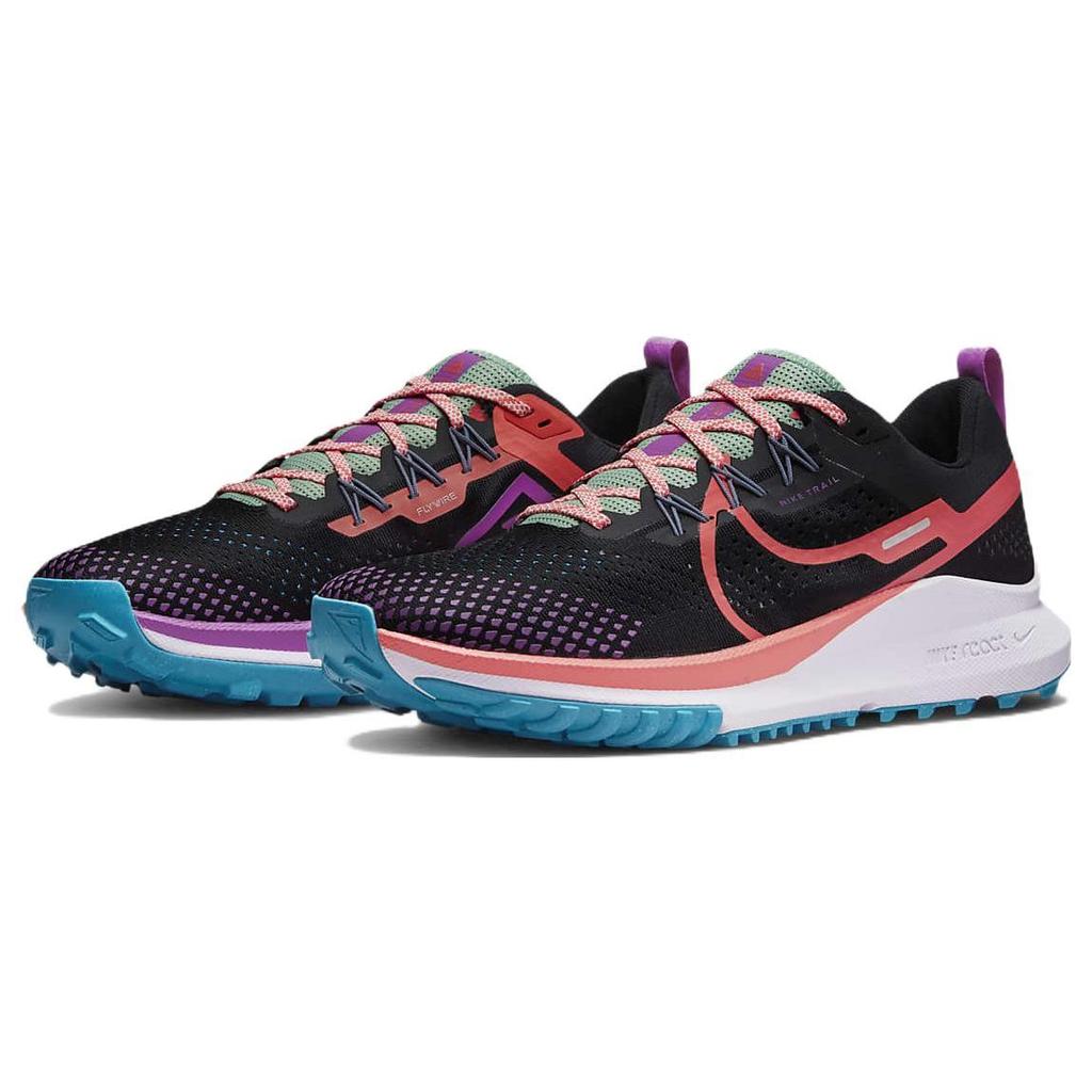Nike React Pegasus Trail 4 Black Magic Ember Men Sneakers Vivid-Purple Enamel-Green DJ6158-003