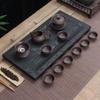 Natural Black Gold Stone Tea Tray