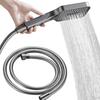 1.5m Flexible PVC Shower Hose G1/2 Connector Durable Anti-Rust Leak-Proof Gray Bathroom Pipe for Handheld Shower Head Accessorie