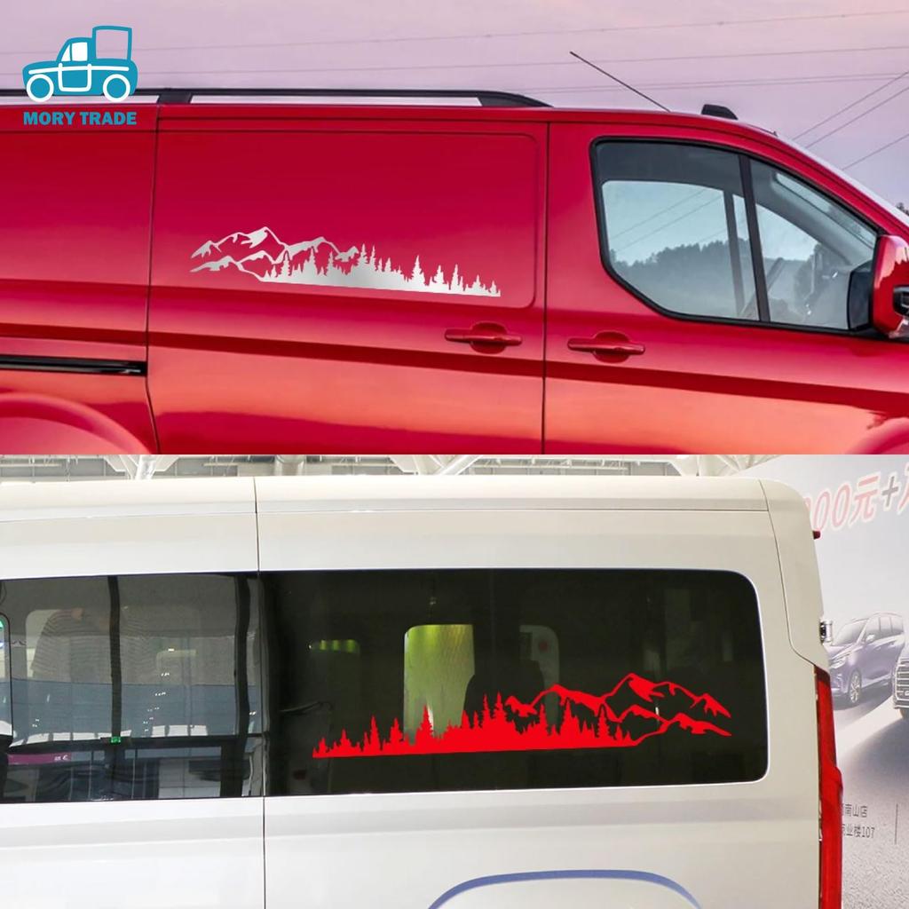 Morytrade Наклейка на кузов Боковая наклейка Горы Природа Гора 39,4 x 6,7 дюйма (100 x