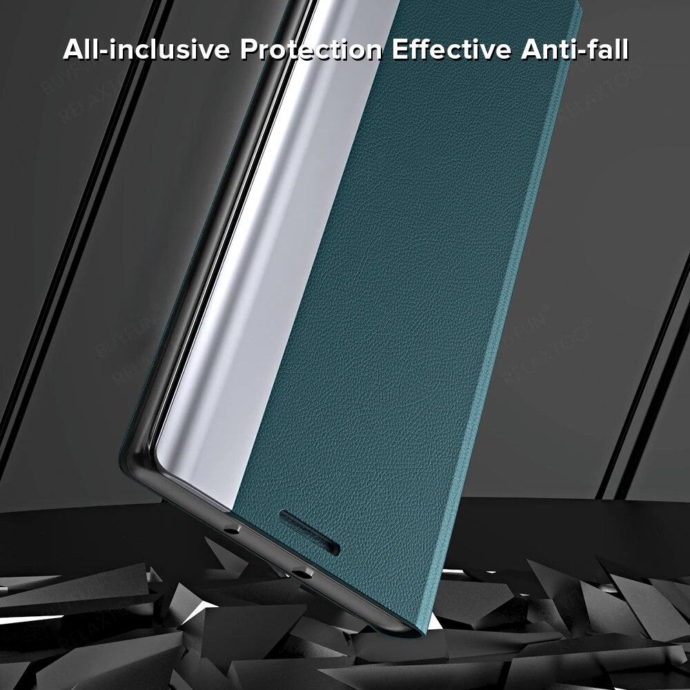 Кожаный флип-чехол для Xiaomi Redmi Note 13Pro 11, чехол с магнитным кронштейном для Xiamoi Redmi Note11 12 Pro 5G 11s 11Pro, защитный чехол