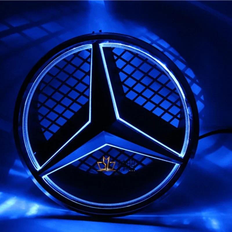 C200 E200 Для Mercedes Benz для MERCEDES BENZ Передний световой логотип Значок Световой значок решетки радиатора Светодиодный значок решетки радиатора W166 W176 W204 W207 W212 W218