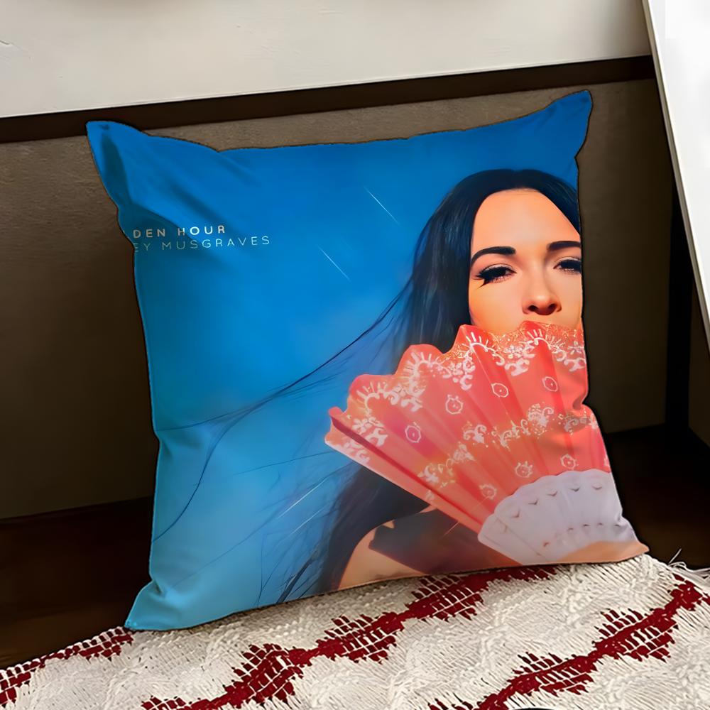 KKacey Musgraves Певица Наволочка Двусторонняя Мягкая Прочная Подушка Чехол для Дома Автомобиля Многоцелевое Использование для Повседневного Комфорта