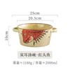 Tableware Japanese Hand-painted Double Ear Soup Bowl Large Capacity Ramen Bowl Instant Noodle Bowl Dumpling