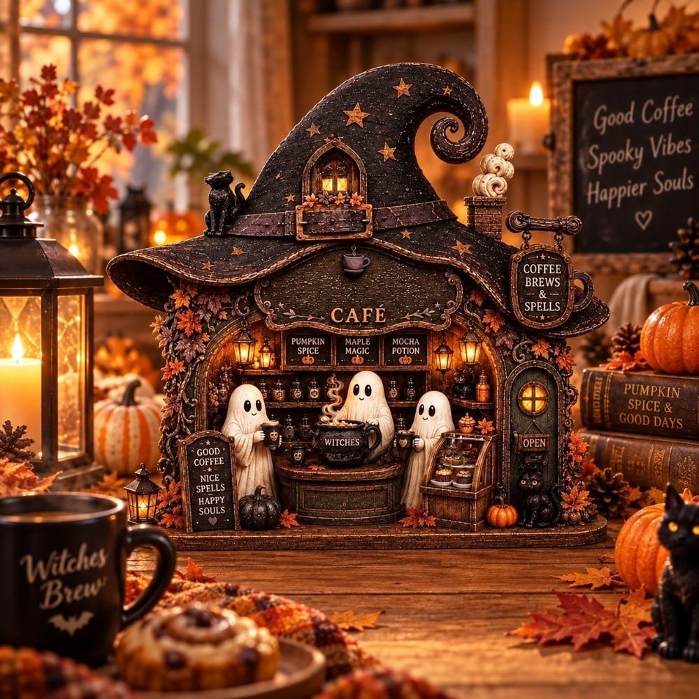 Shop Shape Bookshelf Corner Decor Wooden Mini Bookstore Ornament Autumn