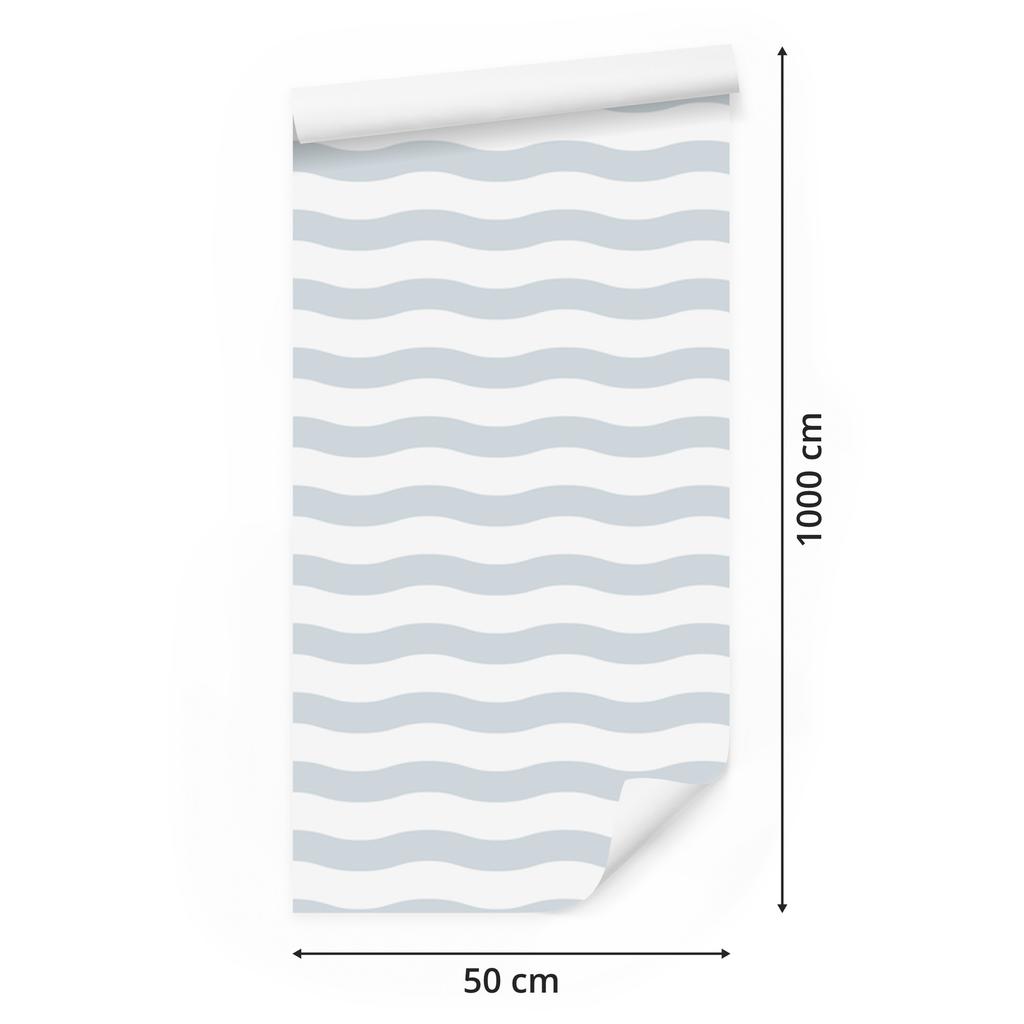 Wallpaper Stripes white and light gray, white background 50x1000