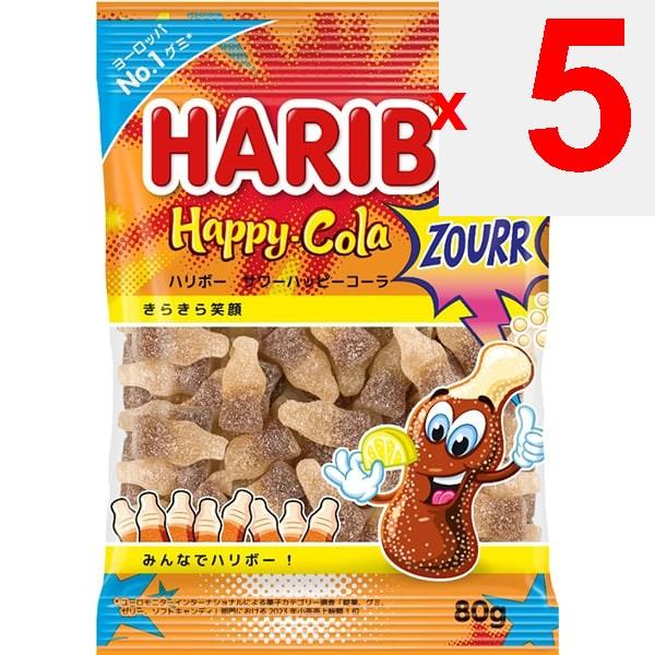 HARIBO Haribo Sour Happy Cola 80gCharacteristicsCola-flavored Gummy Candies with a Refreshing Lemon CharacteristicsCola-flavored Gummy Candies with a