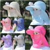 With Electric Fan Tea Picking Hat Breathable Sunscreen Hat Portable Face Mask  Camping Hiking