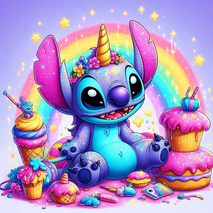 Алмазная вышивка Стич Полная выкладка Набор для рукоделия Мозаика Мультяшная картина стразами Вышивка Торт Новинка Подарок для женщин