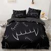 Black and White Grimace Duvet Cover Black Cartoon Dryad Ghost for Children Boys Gifts Bedroom Decoration Polyester Quilt Cover