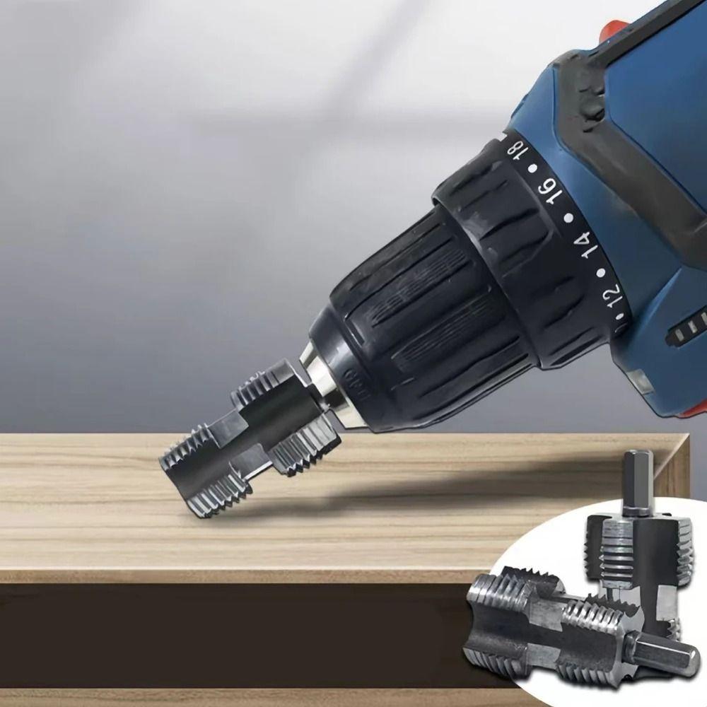 Plumbing Internal Thread Opener Punching Electric Hole Opener Drill Bit Die Kit  Hand Tool