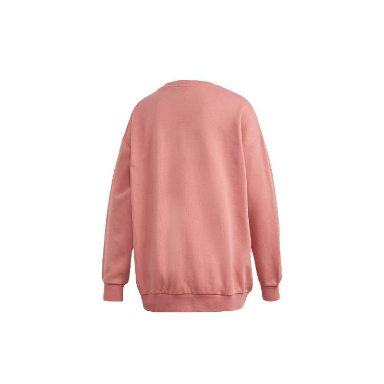 Adidas Originals Sweatshirts Women's Smoke Gray Pink Crew Neck Moderate Regular GM6696