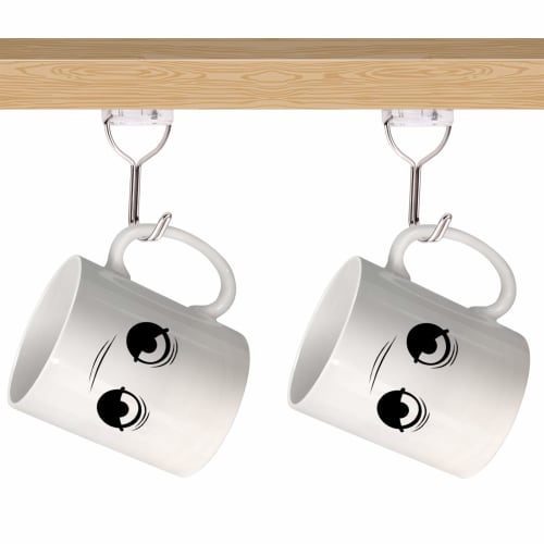 HARMIEY Plasterboard, Plywood, and Wood Hooks, Three-Pin Hooks, Clear Hooks, Wall Hooks, Concrete Hooks, Plastic, Heavy-Duty Hooks (Set of 10)