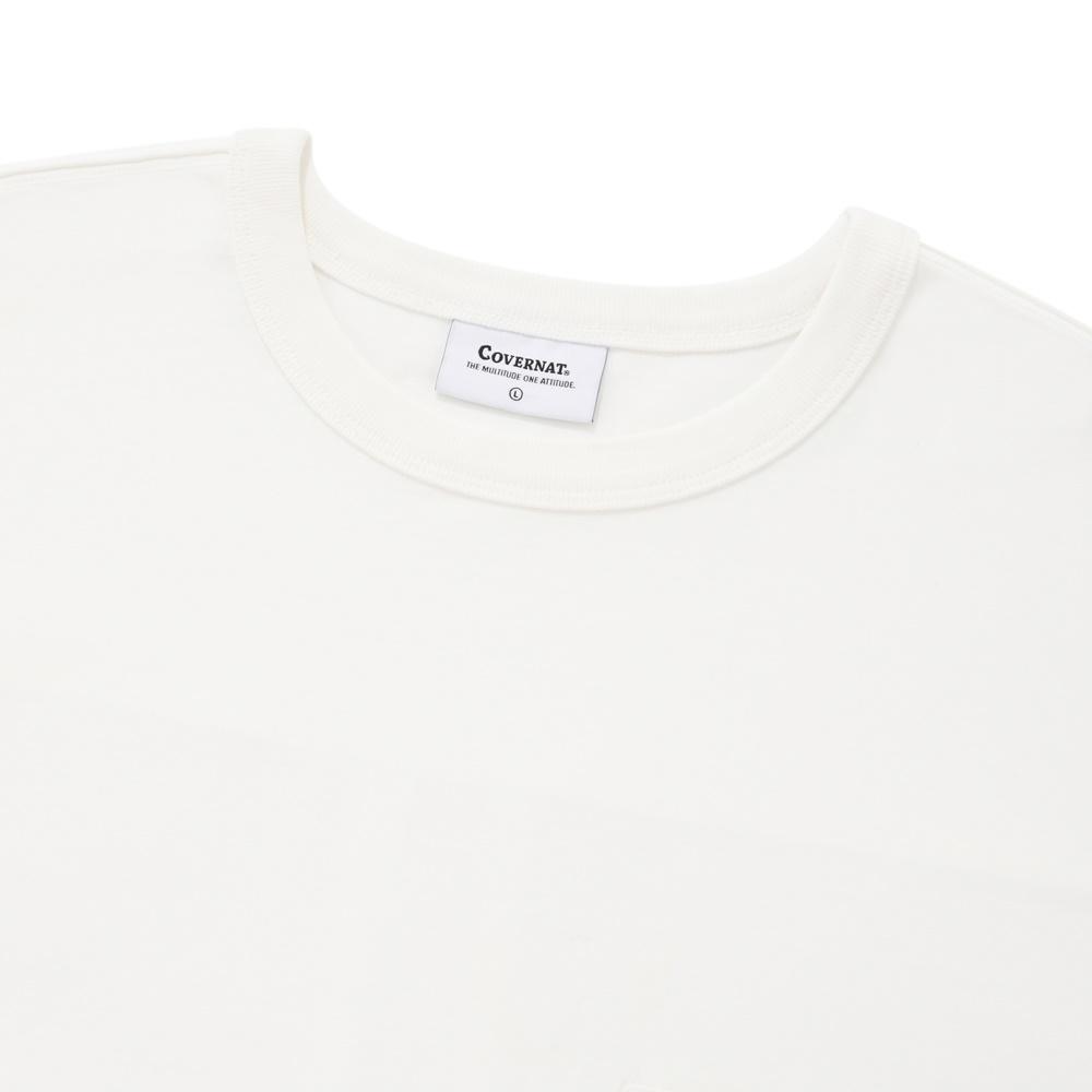 COVERNAT Woven Mix T-Shirt White