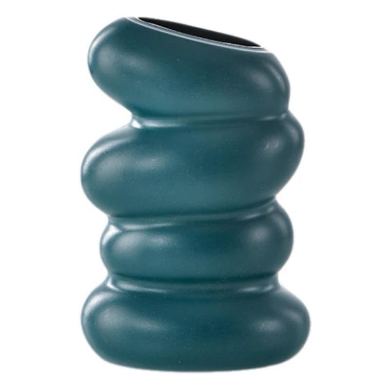 1PC Plastic Spiral White Vase Nordic Creative Flower Arrangement Container For Kitchen Living Bedroom Home Decoration Ornament