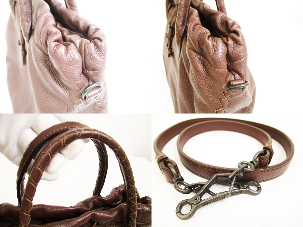 Оригинальная темно-коричневая ручная сумка BOTTEGA VENETA из кожи Intrecciato с ремешком, кошелек #6281 Б/У