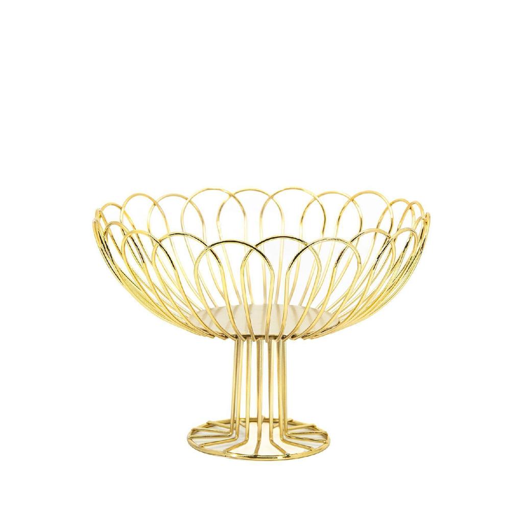 Корзина для фруктов из золотистого металла в виде ромашки, декоративная, в виде ромашки, Кухня, Гостиная, Гостиная