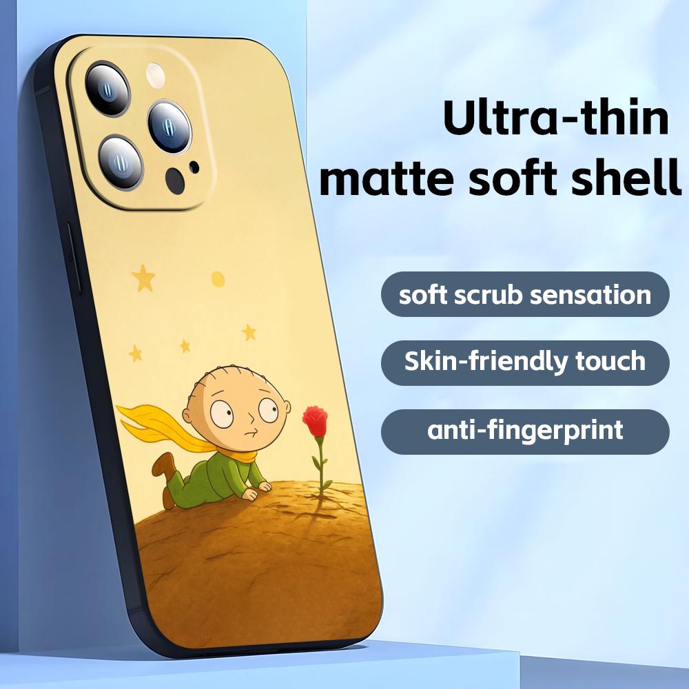 Anime F-Family G-Guy Phone Case For iPhone17 16 16e 15 14 13 12 11 Plus Mini Pro Max Soft black Shockproof Cover