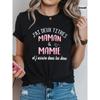 European sizes Women's French "J'ai Deux Titres: Maman & Mamie" Funny Grandma & Mom T-Shirt