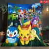 Cute Pokemon Printed Blanket Lightweight Plush Fleece for Napping Travel Bedroom Living Room Ideal Anime Fans Gift THW