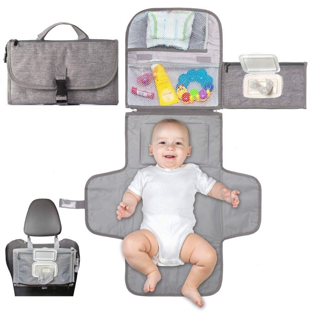 Padded Head Support Diaper Changer Travel Bag Waterproof Baby Diaper Changing Mat  Infant Care