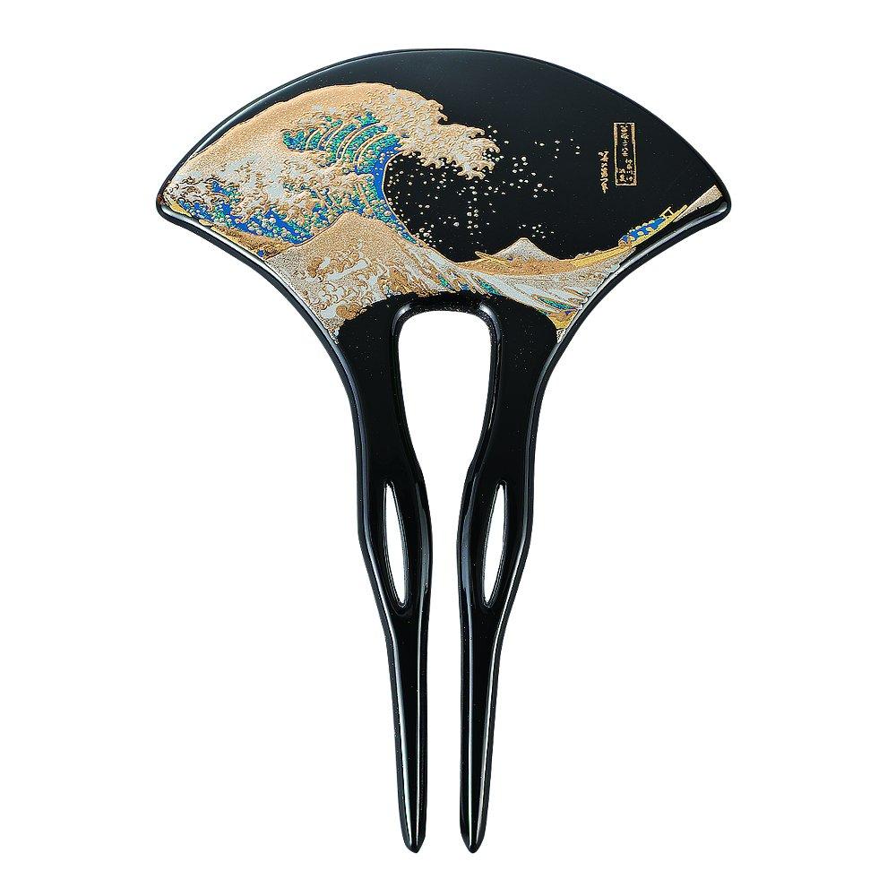 Maeju lacquerware Лаковая Заколка, Дизайн 'Волна' (В) 4X-132