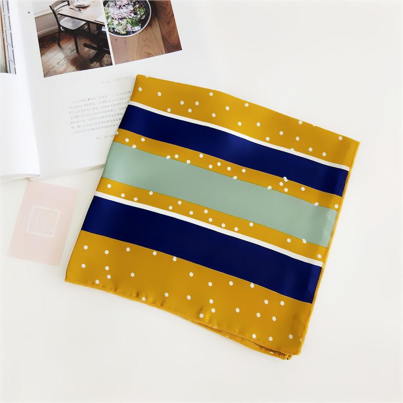 Decorative Simple Texture Silk Scarf Women'S New Style Spring And Autumn Summer Fashion Versatile Headscarf Work Scarf
