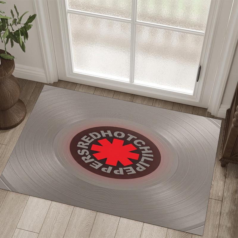 Red Hot Chili Peppers Design Crystal Velvet Carpet Cozy Non?Slip Printed Rug For Bedroom Living Room Entrance