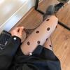 Японские черные жаккардовые колготки в горошек для женщин