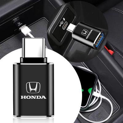 1 шт. Автомобильный зарядный адаптер Type-C к USB-конвертер Автоаксессуары для Honda Mugen Power TypeR Jazz City Civic Inspire Accord FIT HRV CRV Odyssey Jade