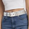 PU Leather Metal Gothic Waistband Stainless Steel Buckle Y2K Pyramid Belt New Punk Rivet Belt  Rock