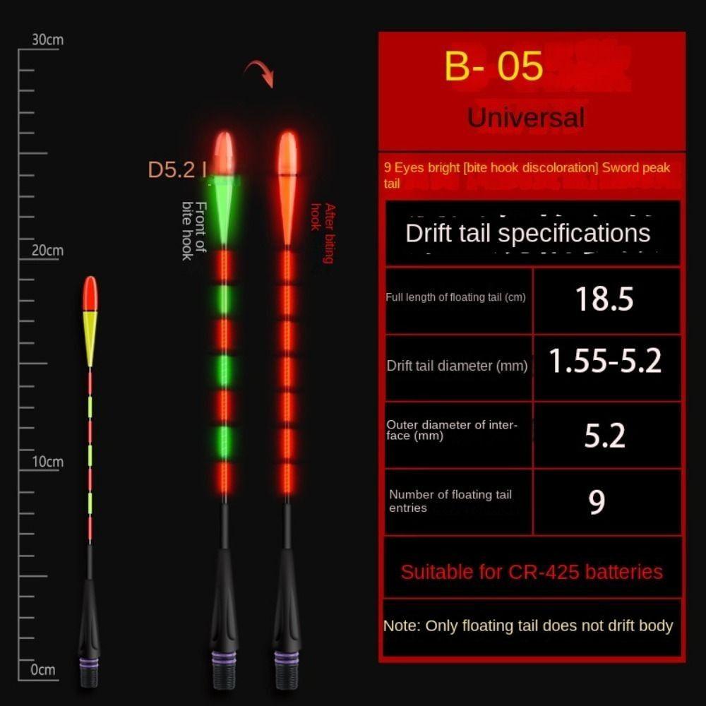 1 шт. сверхчувствительный светодиодный рыболовный умный поплавок для ночной рыбалки, светящийся поплавок для ночной рыбалки