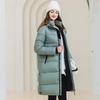 Женские черные пальто зимние с капюшоном теплые пуховые хлопковые куртки женская одежда длинные парки толстое водонепроницаемое пальто