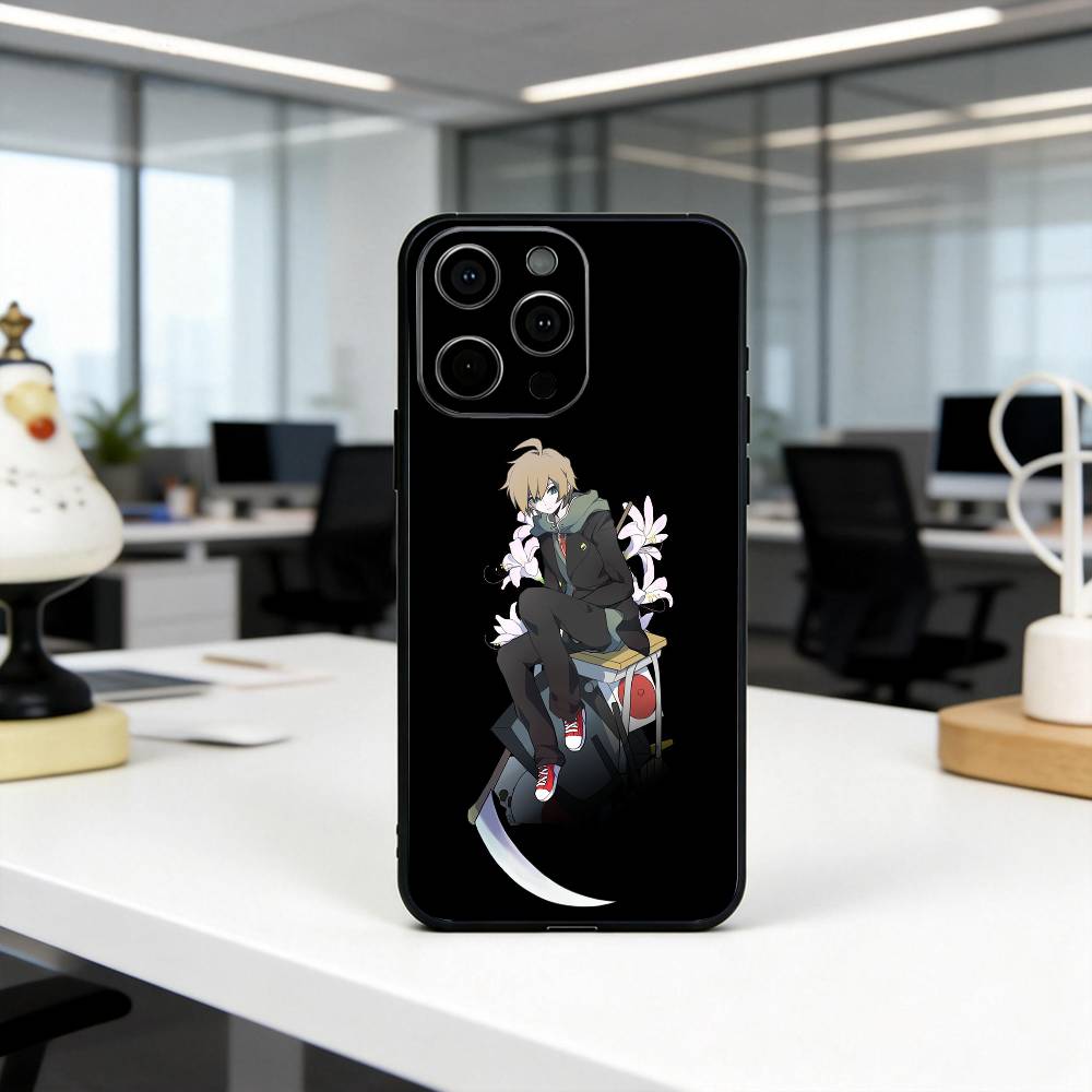 M-Макото N-Наэги-MNES Чехол для телефона для iPhone 17,16,15,14,13,12,11 Plus,Pro Max,XS, Мягкий силиконовый черный чехол