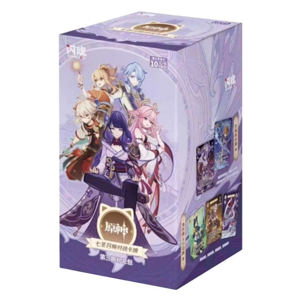 Genuine Genshin Impact Card Pre-assembled Packages The Third Bullet Booster Pack Game Peripheral Collectible Cards Toys Gifts