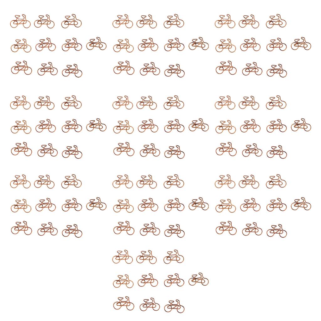 100 шт. забавные скрепки в форме милых велосипедов для гальванического процесса, скрепки для офисов, дома, школы