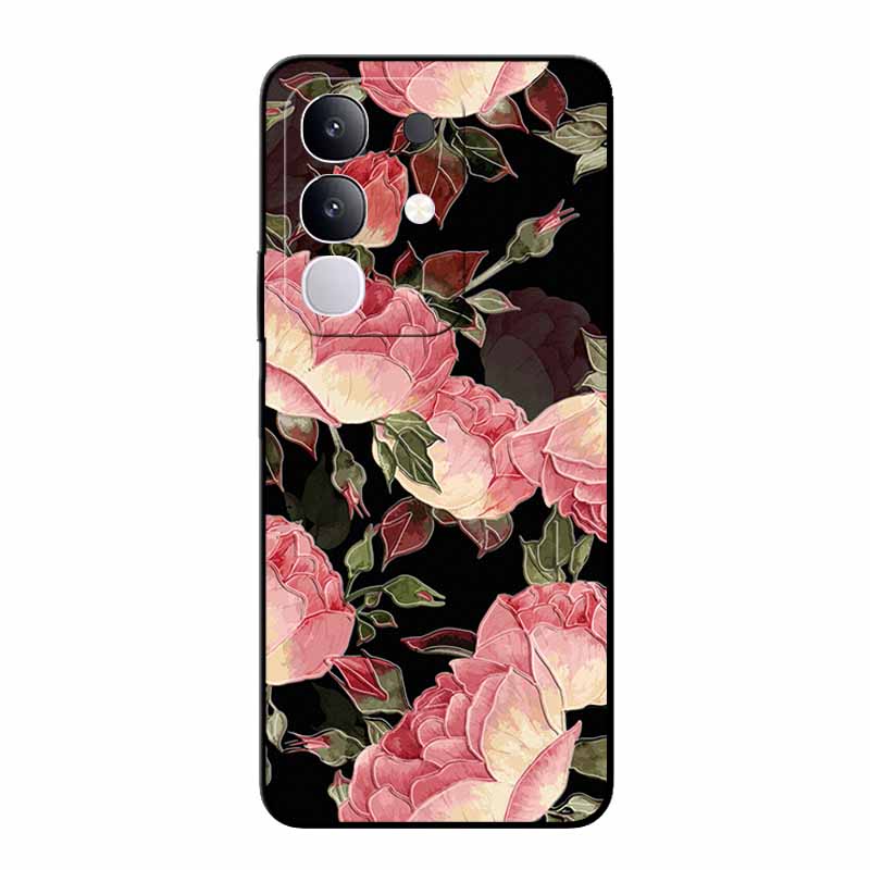 3D Тисненый Чехол Для Vivo Y300T V2445EA Рельефный Тисненый Мягкий Силиконовый Чехол Для VIVO Y300t 2025 TPU Рельефный Тисненый Funda Цветок Capa