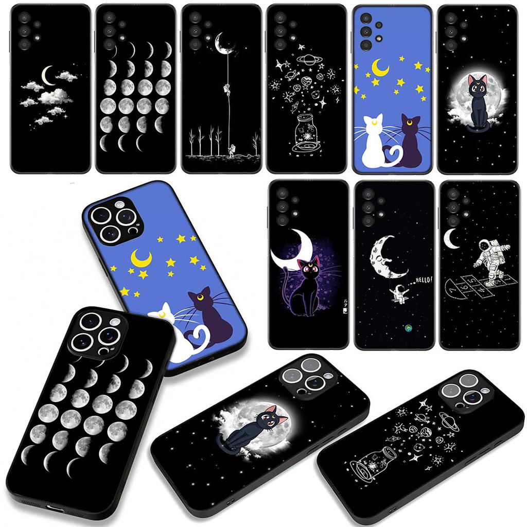 Phone Cover for Xiaomi Poco X7 X6 X5 F7 F6 F8 Ultra F5 M6 M7 M8 Pro C85 C75 C65 C71 C61 Case Moon Sky Stars Cat Astronaut Casing