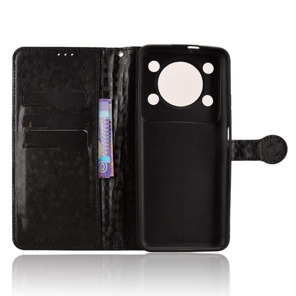Для Oukitel C60 Pro/C60 Чехол-бумажник с точечным тиснением из ПУ-кожи с ремешком на запястье