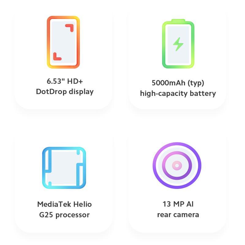 Xiaomi Redmi 9A Смартфон Redmi 9A 9 A MTK Helio G25 Octa Core Imaging Office Прямая трансляция Киберспорт Игры 6.53" DotDrop Дисплей