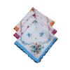3pcs Elegant Vintage Floral Handkerchiefs For Women - Assorted Colors, Cotton Square Hankies, Machine Washable Handkerchiefs