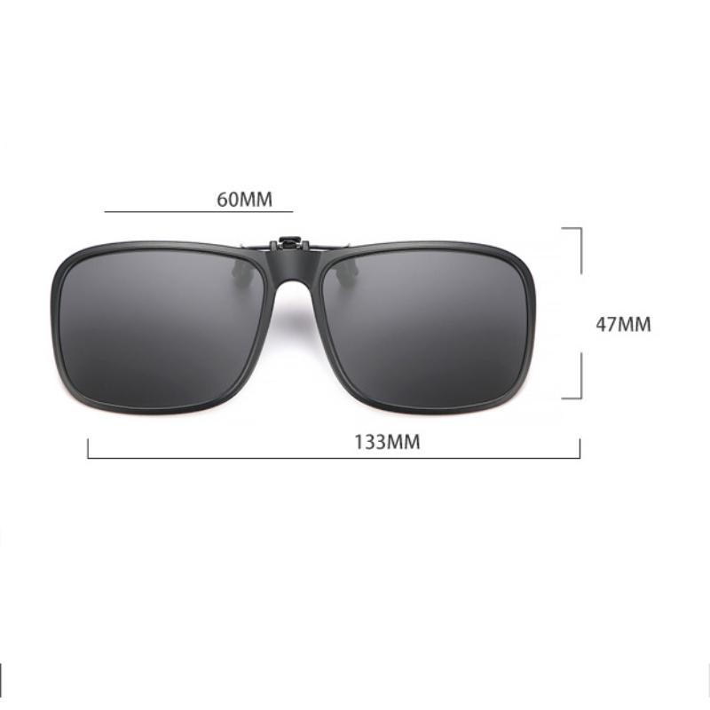 Non-polarized Sunglasses Clip for Men and Women Flip Up Polarized Sun Glasses Driving Night Vision Clip-on Style Fishing Cycling Eyewears